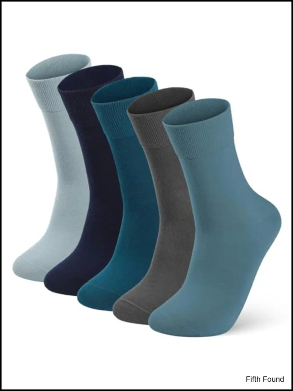 Mens Crew Socks 5 Pair Cotton Blend Breathable Casual Socks Soft Seamless Toe